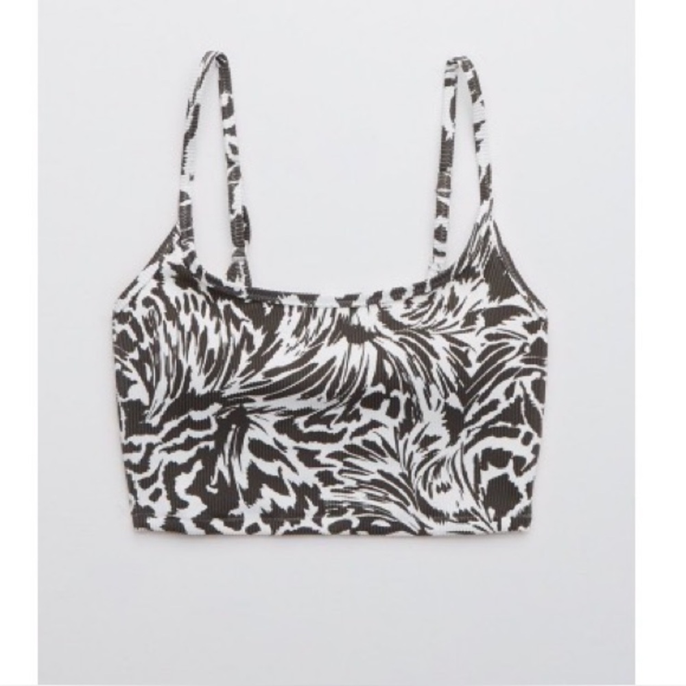 Aerie Ribbed Longline Scoop Bikini Top
